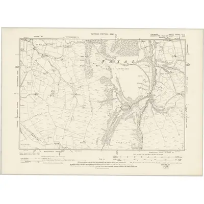 1896 Map of Cheshire XXXVII.NE, 1899 Print