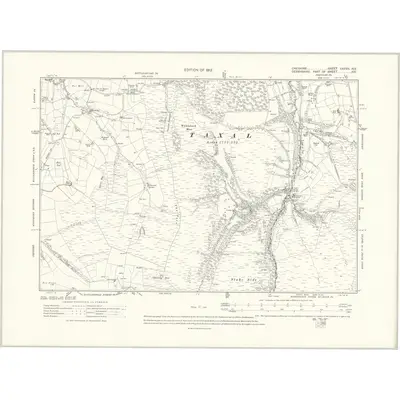1907 Map of Cheshire XXXVII.NE, 1912 Print
