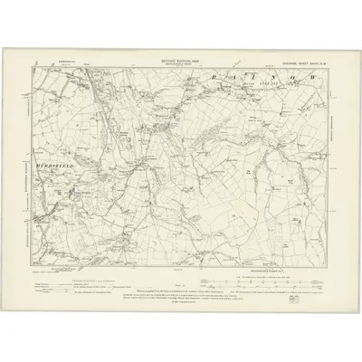 1896 Map of Cheshire XXXVII.NW, 1899 Print