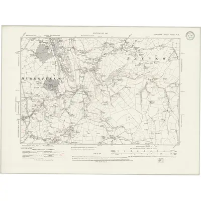 1907 Map of Cheshire XXXVII.NW, 1933 Print