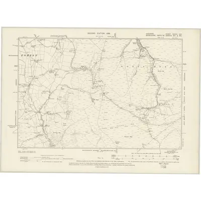 1896 Map of Cheshire XXXVII.SE, 1899 Print