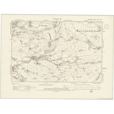 1907 Map of Cheshire XXXVII.SW, 1937 Print