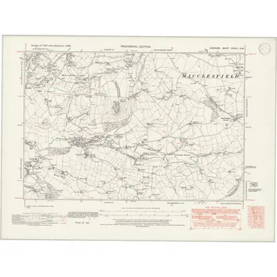1938 Map of Cheshire XXXVII.SW, 1946 Print