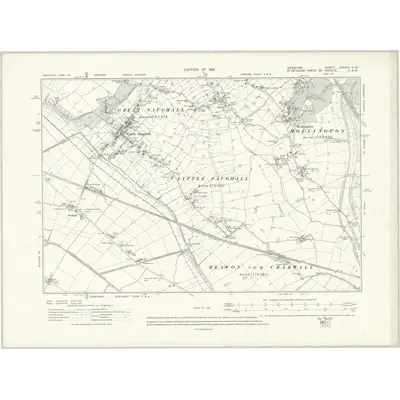 1908 Map of Cheshire XXXVIII.NW, 1913 Print