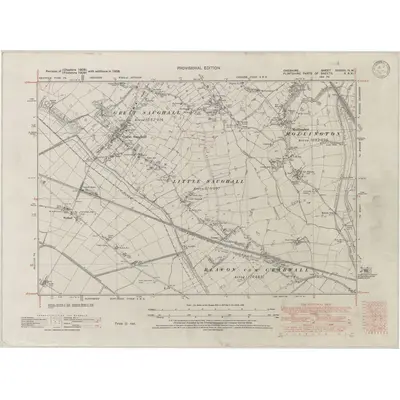 1938 Map of Cheshire XXXVIII.NW, 1946 Print