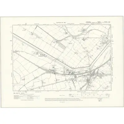 1908 Map of Cheshire XXXVIII.SW, 1913 Print