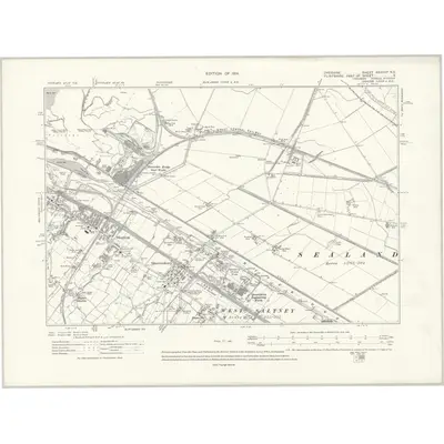 1908 Map of Cheshire XXXVIIIA.NE, 1914 Print
