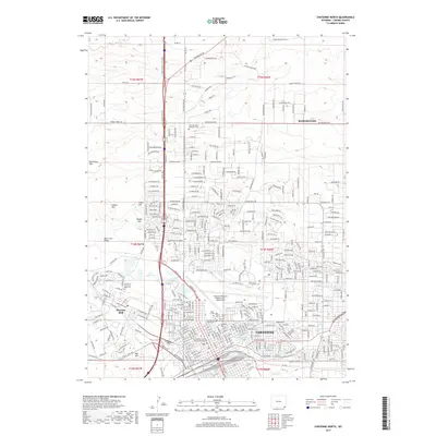 2017 Map of Cheyenne North, 2017 Print