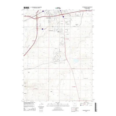 2015 Map of Cheyenne South, 2015 Print