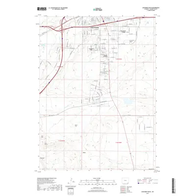2017 Map of Cheyenne South, 2017 Print