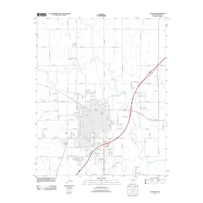 2012 Map of Chickasha, 2012 Print