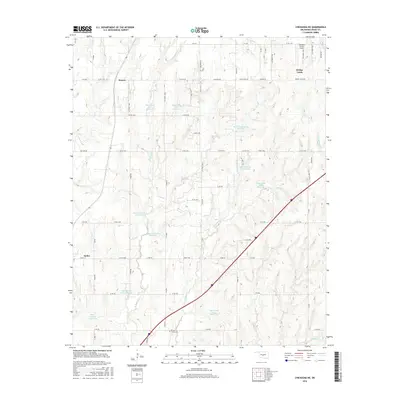 2016 Map of Chickasha NE, 2016 Print