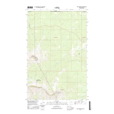 2017 Map of Chief Mountain, 2017 Print