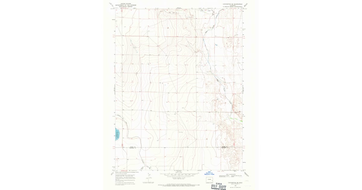 1968 Map of Chivington SE, Kiowa County, CO — High-Res | Pastmaps