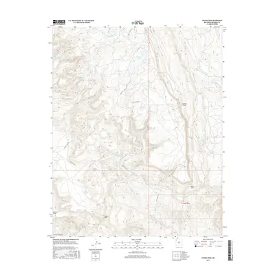 2017 Map of Chuska Peak, 2017 Print