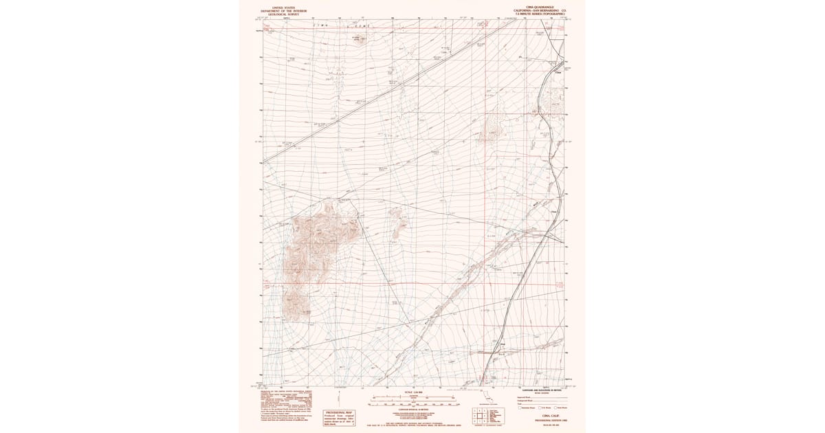 1983 Map of Cima, San Bernardino County, CA — High-Res | Pastmaps