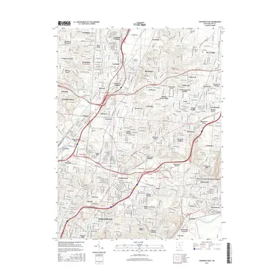 2016 Map of Cincinnati East, 2016 Print