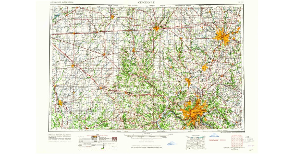 Old Maps of Columbia IN for Genealogy - Cincinnati Hamilton County Oh Usgs Topo 1953 P1965 Og 1200x630 