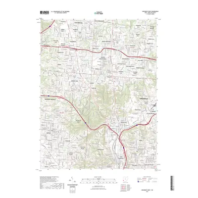 2023 Map of Cincinnati West, 2023 Print