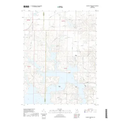 2017 Map of Clarence Cannon Dam, 2017 Print