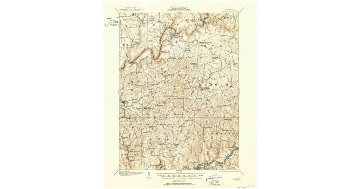 1900 1909 Maps of Hawthorn PA - Clarion Clarion County Pa Usgs Topo 1906 Og 1200x630