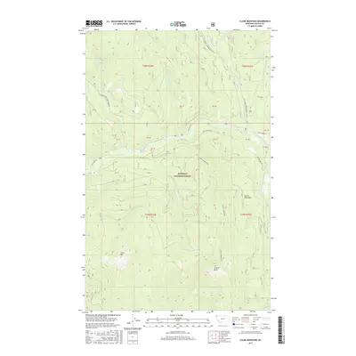 2017 Map of Clark Mountain, 2017 Print