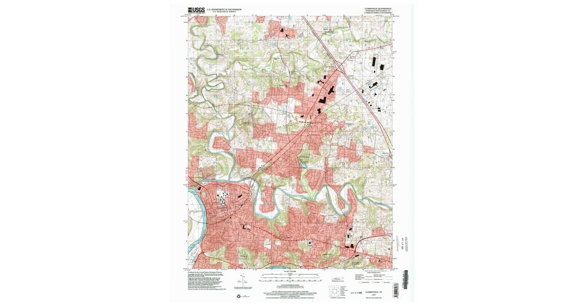 1997 Map 1997 Map of Clarksville, TN — High-Res | Pastmaps
