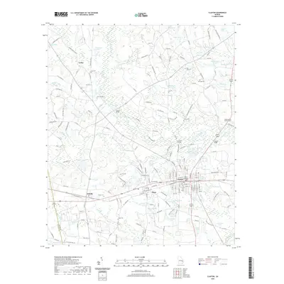 2020 Map of Claxton, 2020 Print