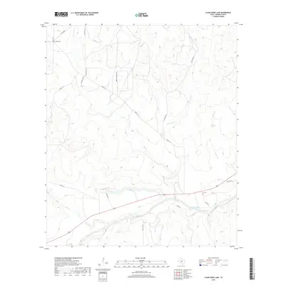 2019 Map of Clear Creek Lake, 2019 Print