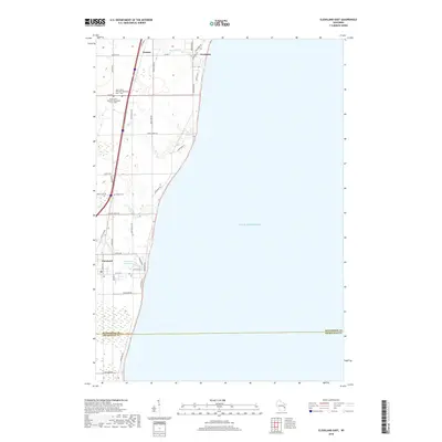 2018 Map of Cleveland East, 2018 Print