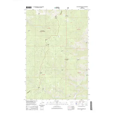 2017 Map of Cleveland Mountain, 2017 Print