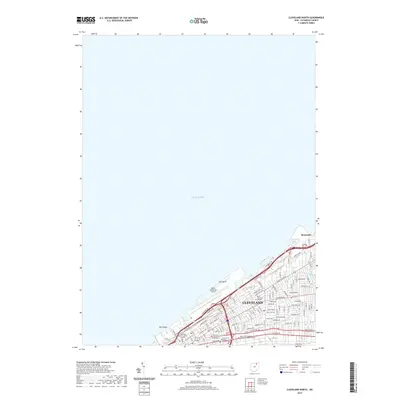 2019 Map of Cleveland North, 2019 Print