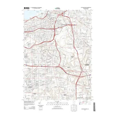 2013 Map of Cleveland South, 2013 Print