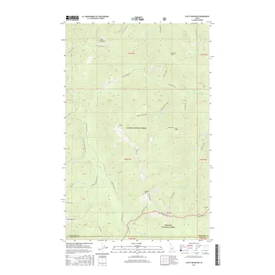 2017 Map of Clifty Mountain, 2017 Print