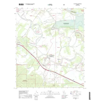 2018 Map of Cloutierville, 2018 Print