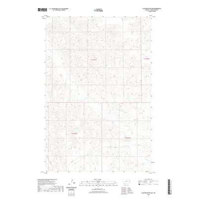 2020 Map of Cluster Buttes NW, 2020 Print
