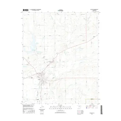 2016 Map of Coalgate, 2016 Print