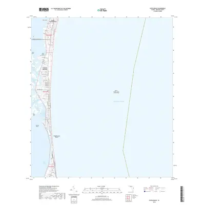 2018 Map of Cocoa Beach, 2018 Print