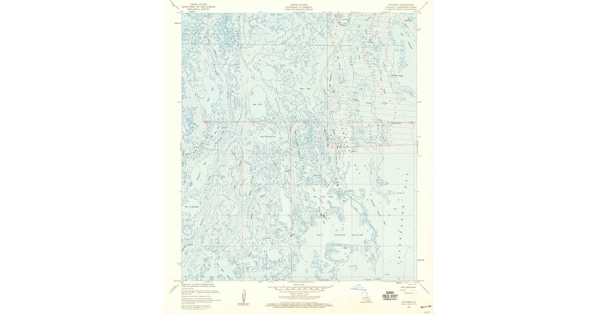 1950s Maps of Cocodrie, LA Pastmaps