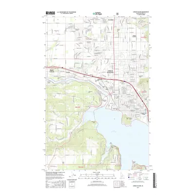 2017 Map of Coeur D'Alene, 2017 Print