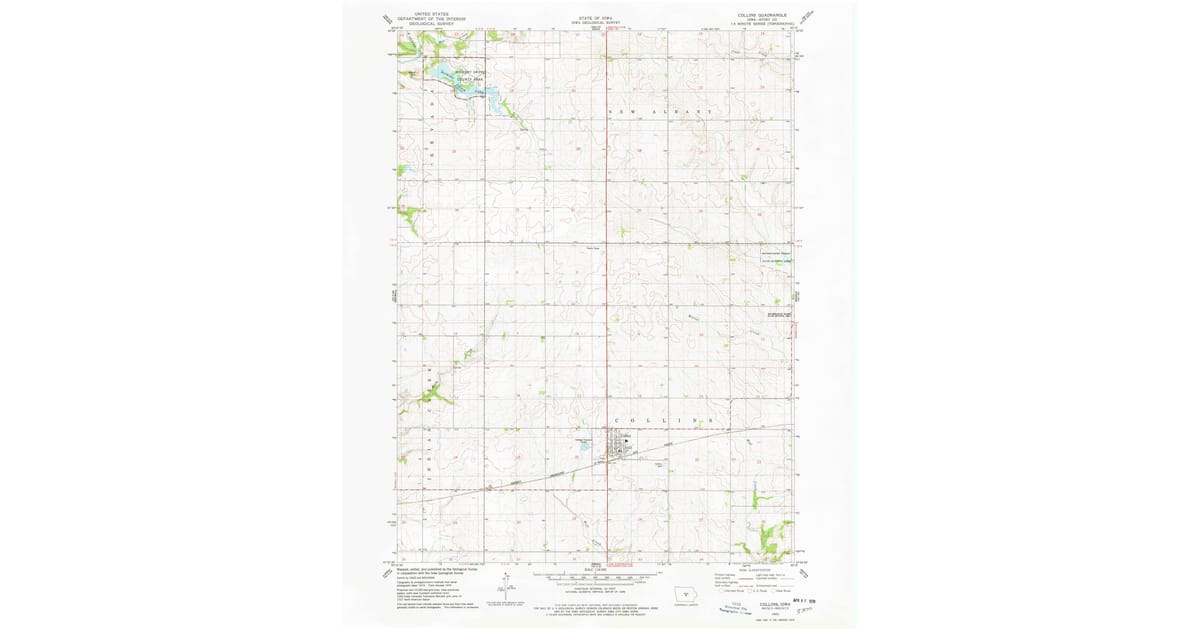 1975 Map of Collins, IA — High-Res | Pastmaps