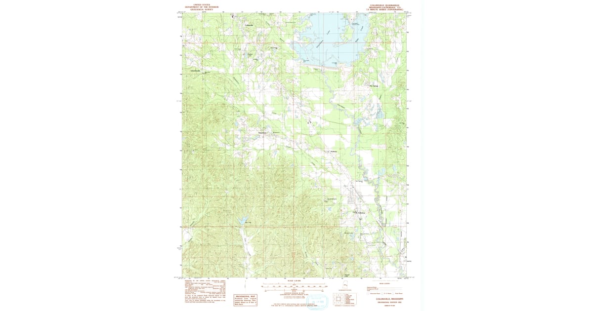 1983 Map of Collinsville, MS — High-Res | Pastmaps