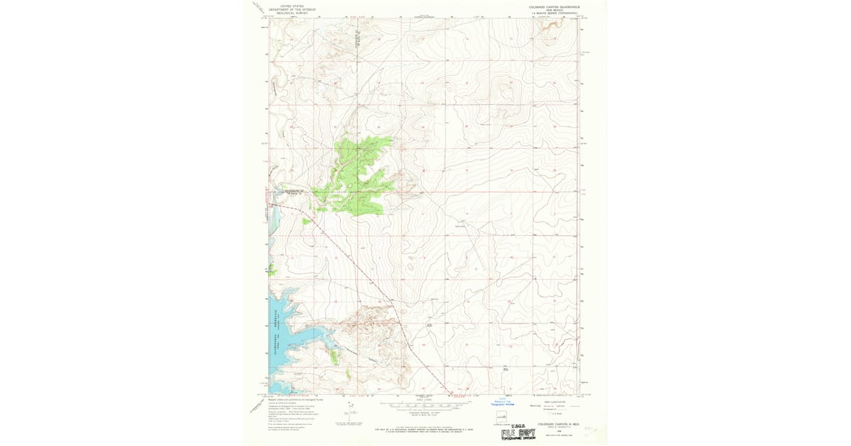 1966 Map of Colorado Canyon, De Baca County, NM — High-Res | Pastmaps