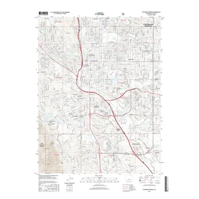 2016 Map of Colorado Springs, 2016 Print