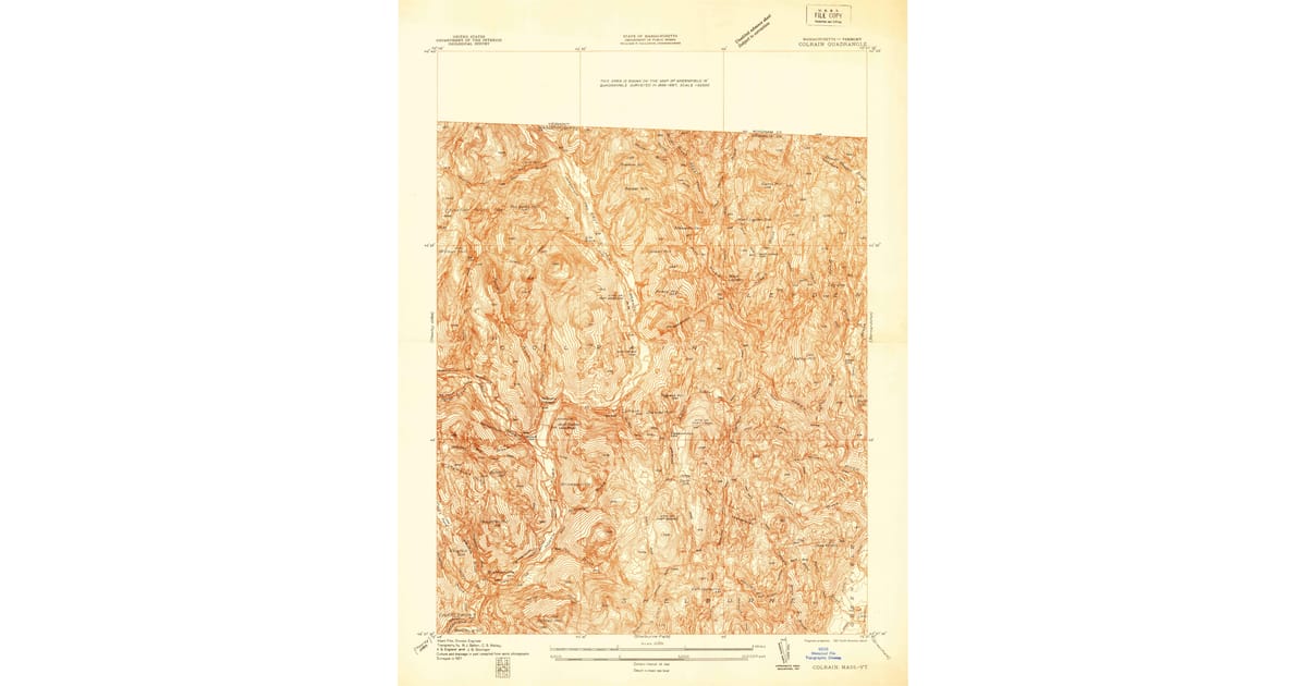 1937 Map of Colrain, Franklin County, MA — High-Res | Pastmaps