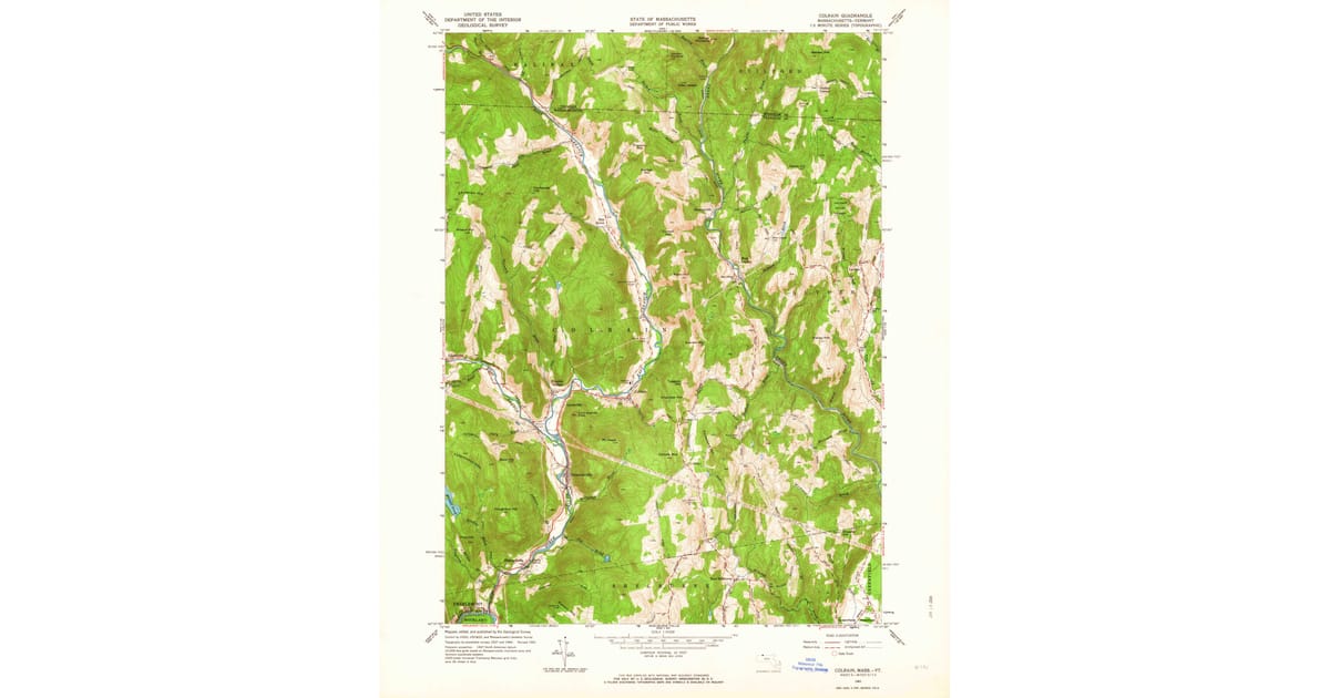1961 Map of Colrain, Franklin County, MA — High-Res | Pastmaps