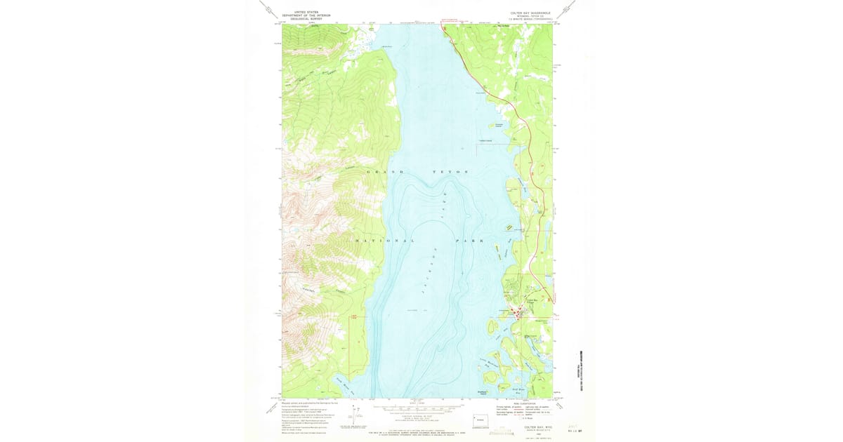Colter Map 1968 Map of Colter Bay, Colter Bay Village, WY — High-Res | Pastmaps