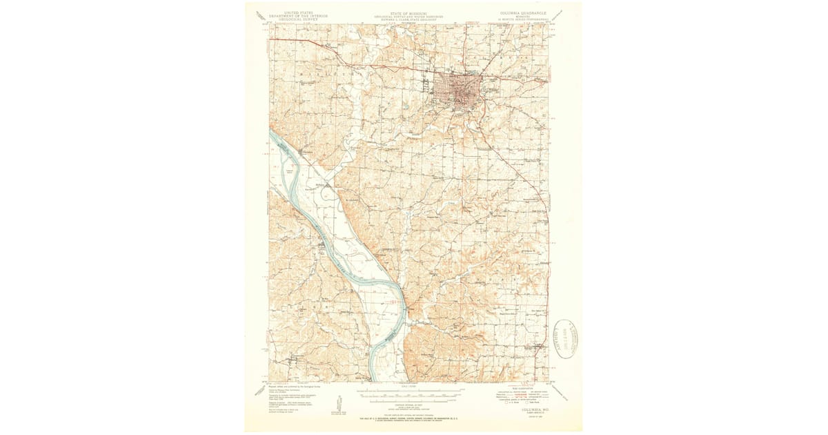 1950 Map of Columbia, MO — High-Res | Pastmaps