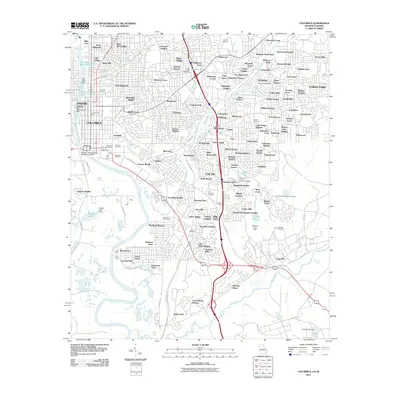 2011 Map of Columbus, 2011 Print