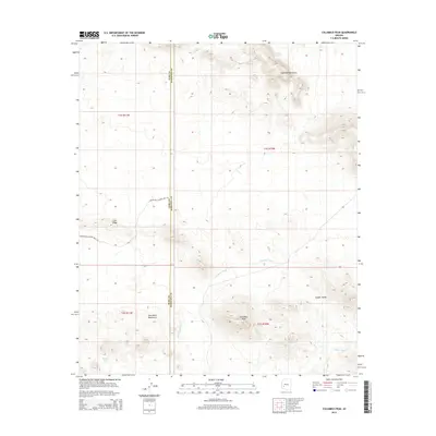 2014 Map of Columbus Peak, 2014 Print